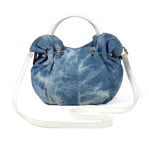 iPinee Woman Denim Handbags Bags Vintage Luxury Rhinestone Shoulder Bags Women's Small Bags Jean Bolsas Femininas For Women