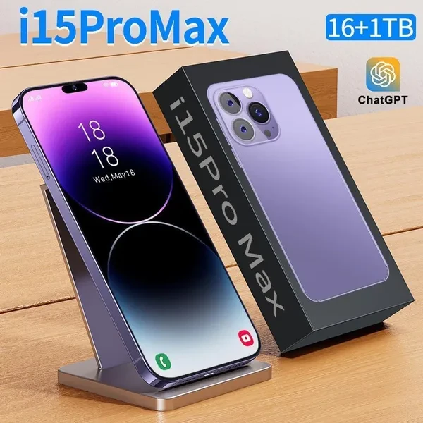 New Large Memory, Optimal Performance, New High-definition Camera Phone I15 Ultra, 6.7 Inch Smartphone, 4G5G Phone, Smartphone, Ultra-thin 16GB+1TB Face Unlocking Phone, Dual SIM Card Phone