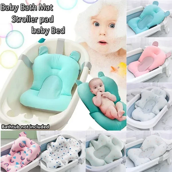 Anti-slip Infant Shower Sponge Cushion Bath Holder Newborn Bath Tub Seat Soft Cushion Bed Baby Bath Tub Pad