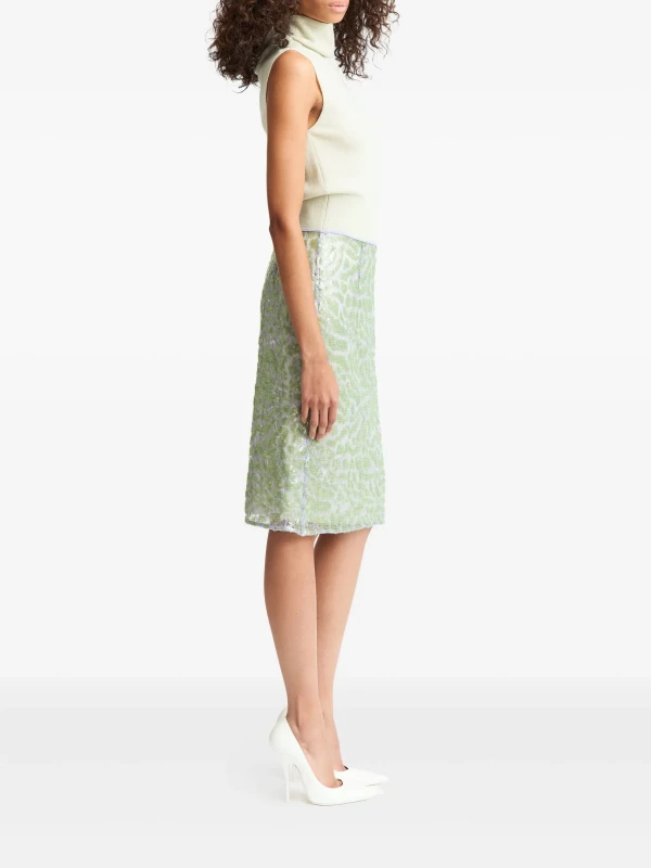 16Arlington Elice lace sequinned midi skirt