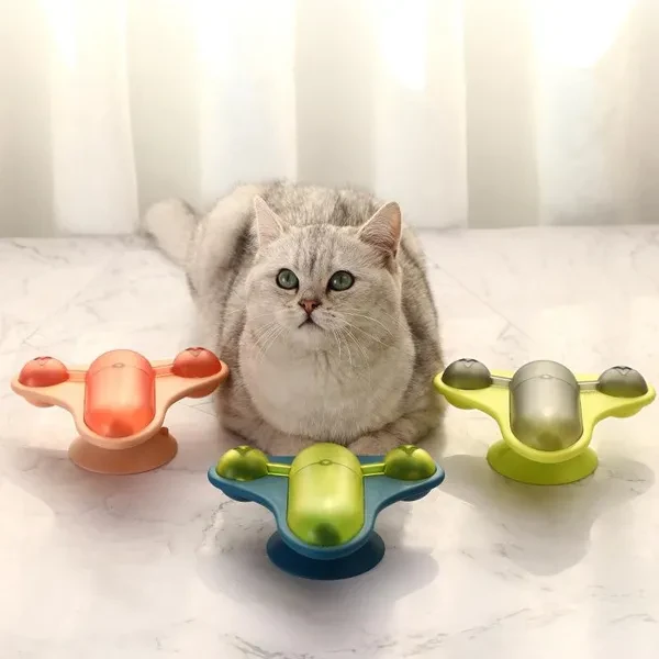 Cat Food Feeders Interactive Fun Bowl Pet Toys Kitten Rotate Leakage Toy Pet Accessories For Home Cat Dog Products