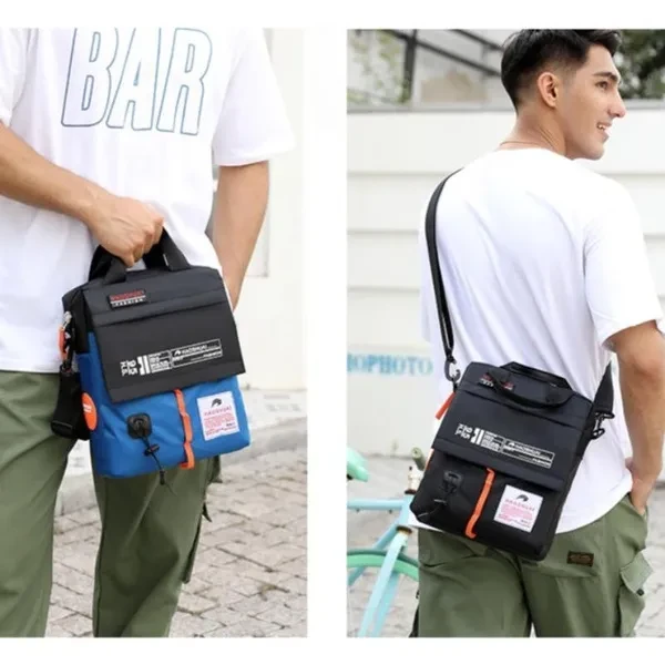 Men's Crossbody Shoulder Bags High Quality Tote Bags Fashion Business Man Messenger Bag Nylon Patchwork Bags