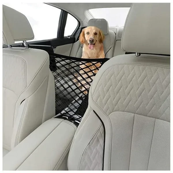Car Stretchable Storage Mesh Bag, Universal Storage Net Pocket Between Seats, Car Divider For Driving Safely With Children & Pets Car Accessories