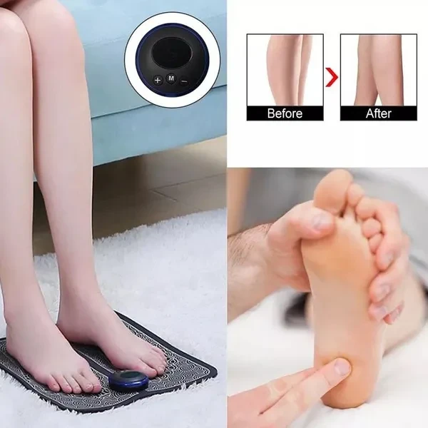 1PCS Foot Massage Cushion USB Charging Electric EMS Relieve Pain and Fatigue Home Garden