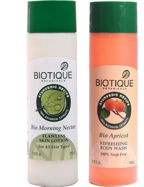 Biotique Combo Of Apricot Body Wash And Skin Lotion