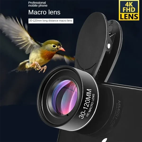 Ultra-clear Mobile Phone Macro Lens 30-120mm Telephoto Macro Optional Polarized Starlight Mobile Phone Universal Shooting Artifact