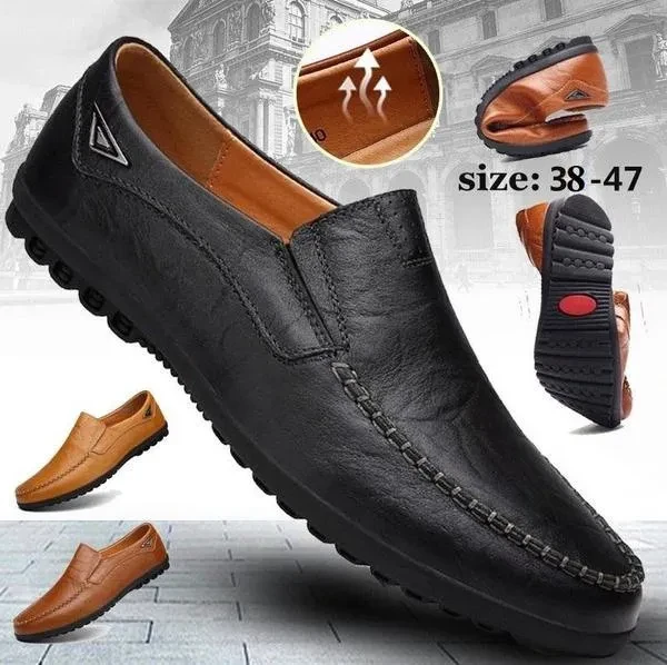 LANBOO Men's Leather Shoes Wedding Shoes Business Office Shoes Driving Shoes Formal Shoes for Men
