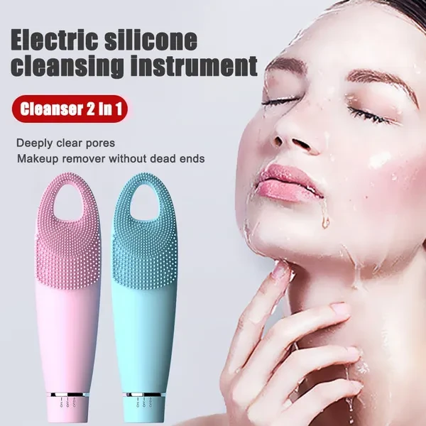 Electric Face Cleaner Brush Silicone Facial Cleansing Pore Blackhead Machine Skin Care Cleaning Products