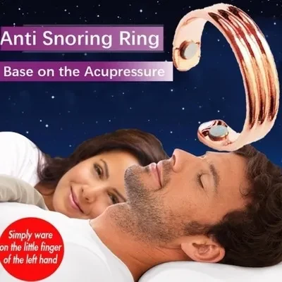 NEW FAHION Magnetic Health Ring Keep Slim Fitness Weight Loss Stop Snore Health Care Aid Acupressure Treatment Magnetic Therapy Finger Anti Snoring Ring Stopper Sleeping Breath