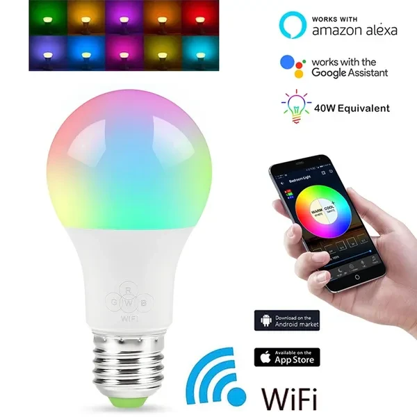 2018 Hot sell Smart bulb! 4.5W E27 Wifi Smart LED Light Bulb Compatible with Alexa and Google Assistant NEW