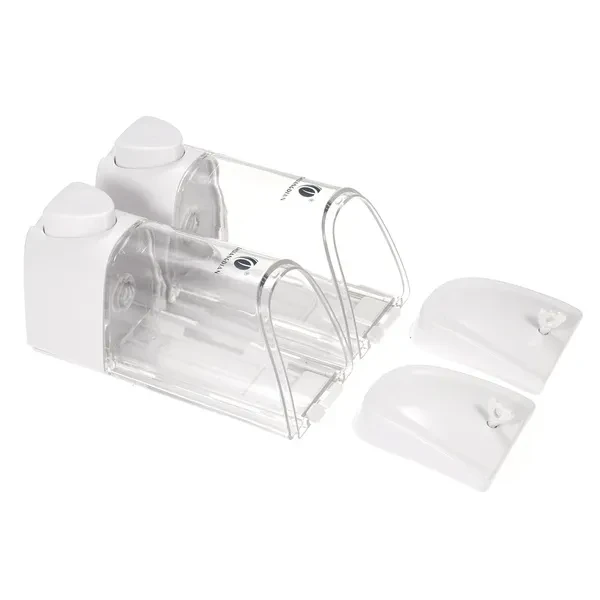 CHUANGDIAN 300ml  2 Wall-mounted Two Chamber Manual Soap Dispensers Shampoo Box Shower Gel Liquid Soap Dispensers Soap Dispenser & Holder