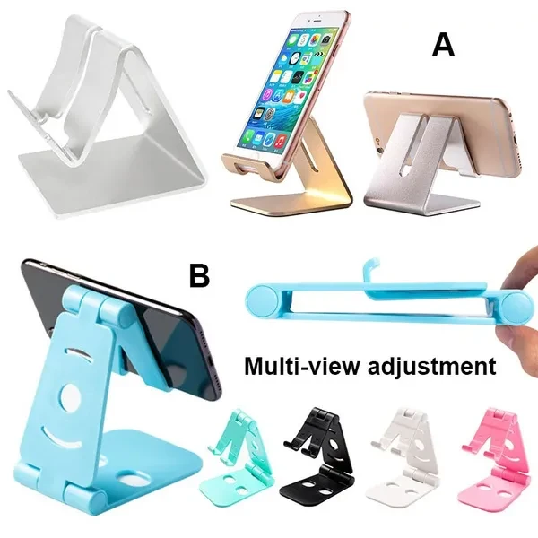 Universal Durable Aluminum Mobile Phone Holder Portable Foldable Swivel Adjustable ABS Desktop Stand Mobile Phone Holder 1Pcs
