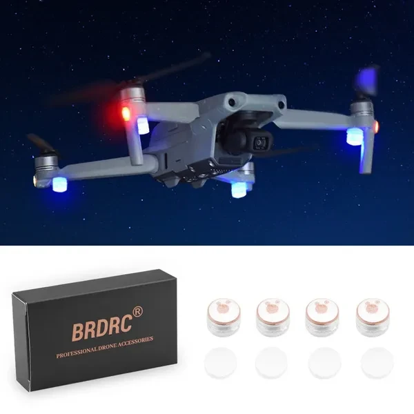 Universal Drone Flash Strobe Lamp Night Flight Lights For D-JI Mavic Air 2Mavic MiniMavic Pro Spark Mavic Air 1Mavic 2 Pro Zoom Phantom 34 drone accessories MAK