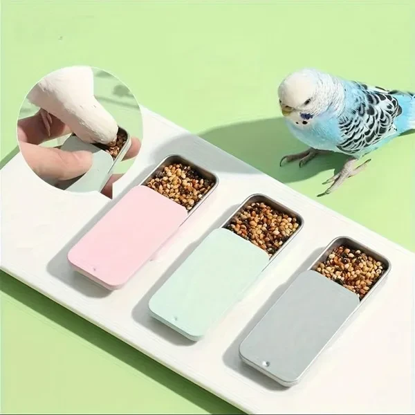 2pcs,Parrot Training Kit: Various colored bird feeding bowls - perfect for pet birds, manual feeding, and pet supplies