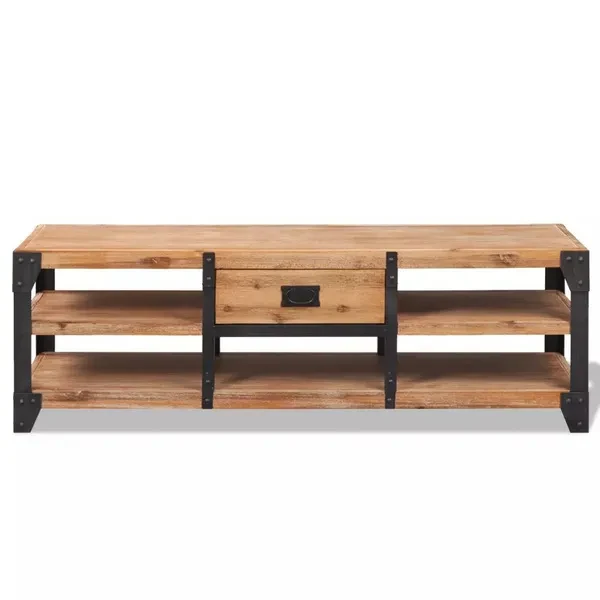 TV Stand Solid Acacia Wood 140x40x45 cm Fernsehtisch tV-standaard meuble TV