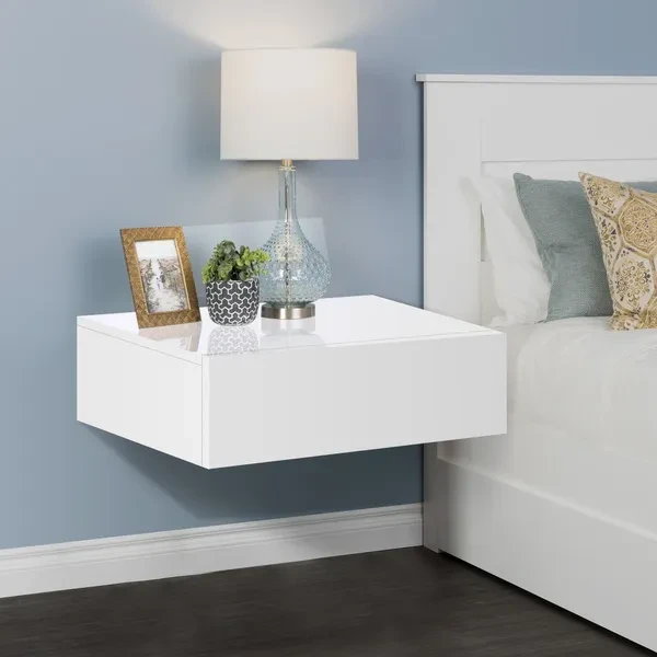 Floating Shelf With Drawer Floating Nightstand Wall Mounted Rustic Wood Wall Shelves For Storage Display Multiuse Shelf