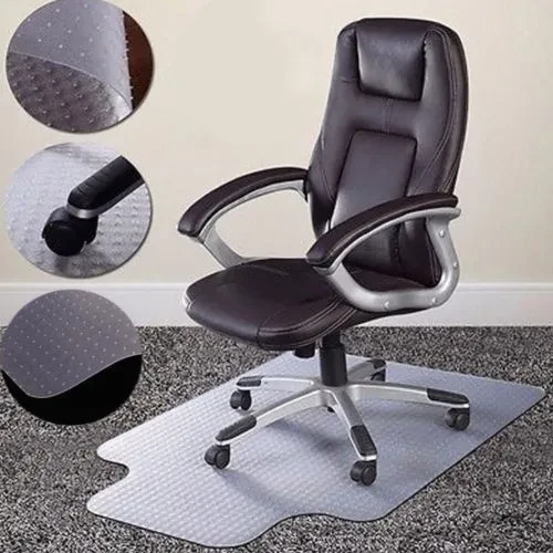 Hot 36"x48"Chair PVC Floor Mat Home Office Studded Back with Lip for Pile Carpet