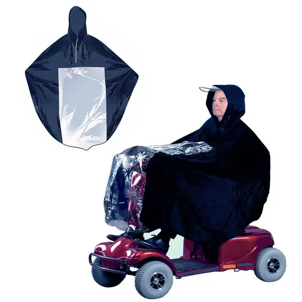 Large Motorcycle Cloak Raincoat Waterproof with Hood Cap Electric Car Poncho Bicycle Riding Protection Supplies Rain INX