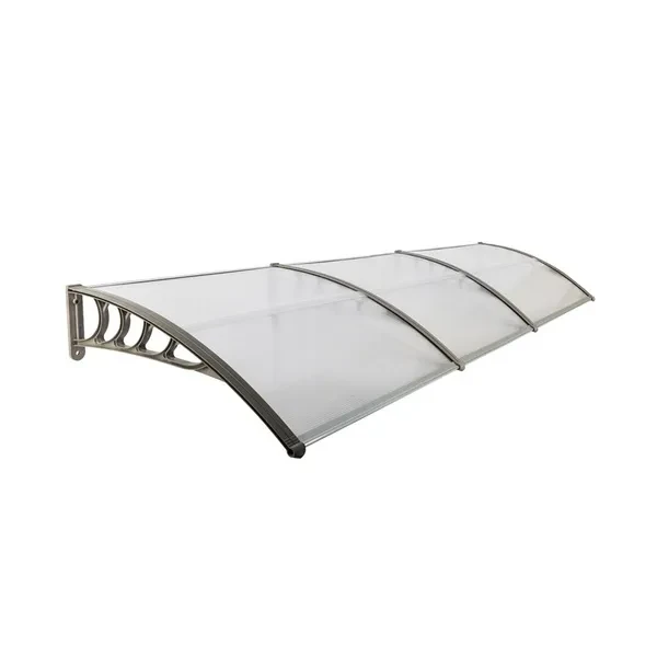 40x 120 Outdoor Polycarbonate Front Door Window Awning Patio Canopy BrownTransparent