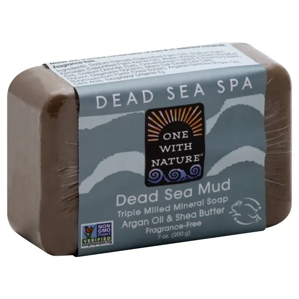Almond Bar Soap DEAD SEA MUD, 7 OZ By One with Nature
