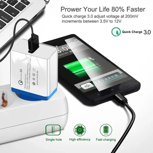 US /EU Usb Wall Charger Fast Charging Phone Charger
