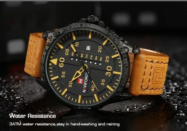 NAVIFORCE Luxury Brand Men Army Military Watches Men's Quartz Date Clock Man Leather Strap Sports Wrist Watch Relogio Masculino
