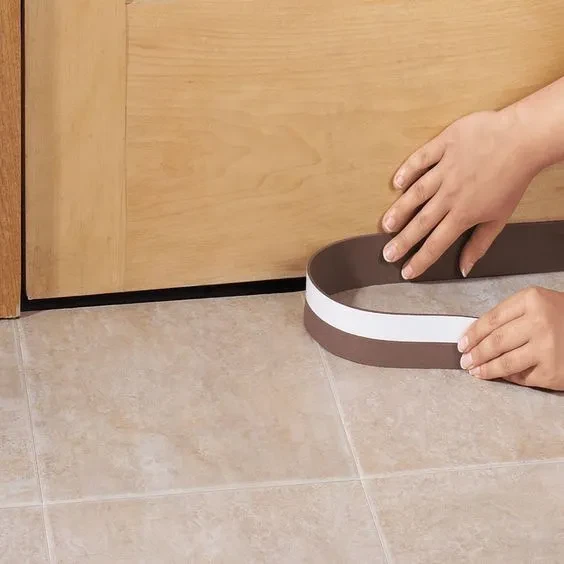 Self Adhesive Weather Stripping Frameless Door Bottom Seal Window Seal BlackWhiteCoffeeGrayClear