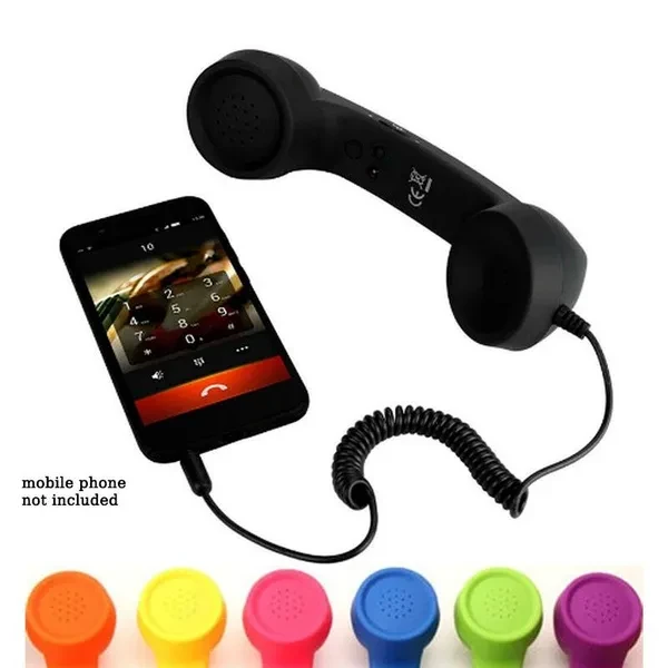 Retro Telephone Handset Wired Phone Handset Receivers Headphones for A Mobile Phone with Comfortable Call