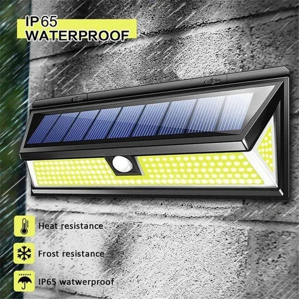 48100180 LED Outdoor Waterproof Solar Light Garden Wall Lamp Security Lighting 3 Modes Motion Sensor Light for Garden Yard Backyard Driveway
