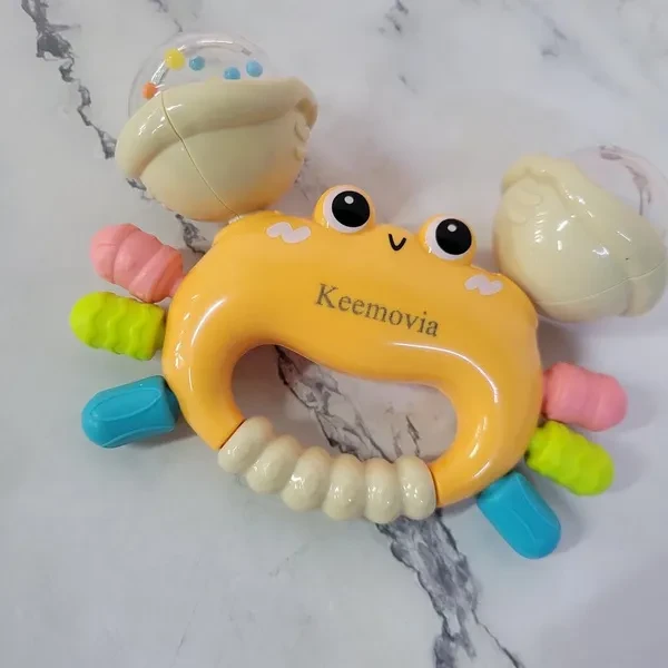 Keemovia Infant toys Baby Crab Rattle Toy - Easy-to-Hold Baby Rattle with Soft Sounds